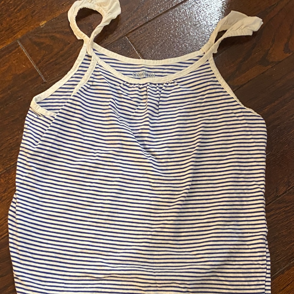 Striped Blue and White Tank Top